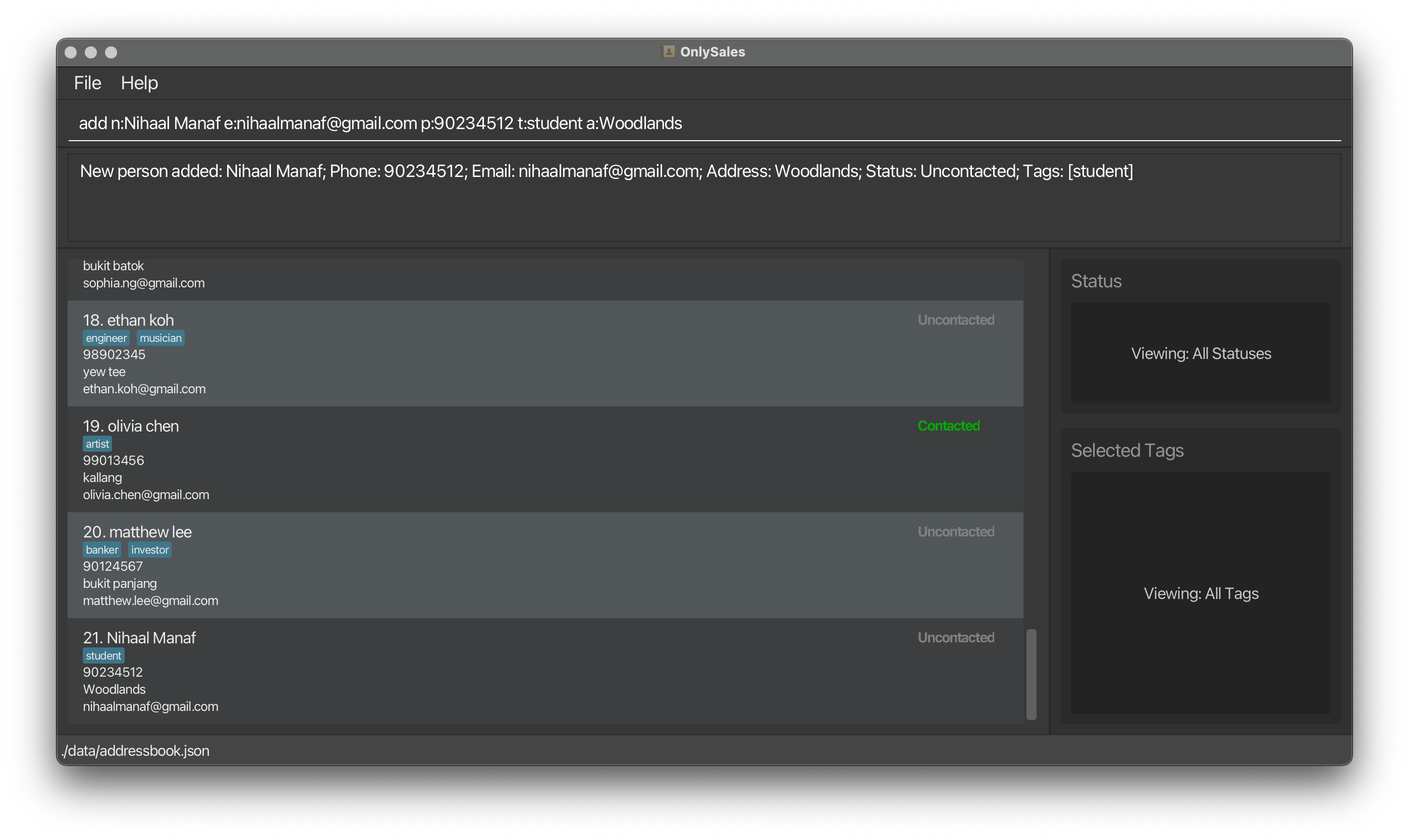 Add Command Result