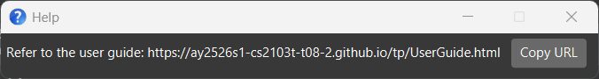 help message